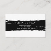 Schwarzer Bürstenanschlag Visitenkarte (Rückseite)