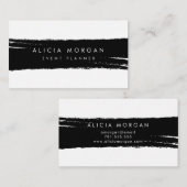 Schwarzer Bürstenanschlag Visitenkarte (Vorne/Hinten)