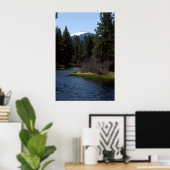 Schwarzer Butte über dem Metolius Poster (Heimbüro)