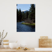 Schwarzer Butte über dem Metolius Poster (Küche)