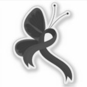 Schwarzer Butterfly-Butterfly Aufkleber (Vorderseite)
