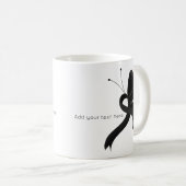 Schwarzer Butterfly-Butterfly Kaffeetasse (VorderseiteRechts)