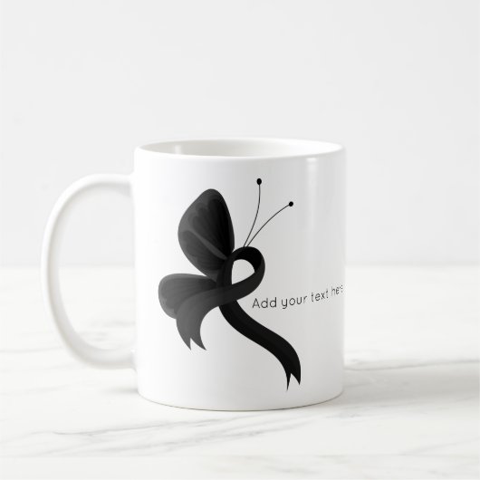 Schwarzer Butterfly-Butterfly Kaffeetasse (Links)
