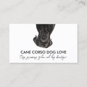 Schwarzer Cane Corso Hund Visitenkarte