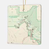 Schwarzer Canyon der Gunnison-Karte Keramikornament (Links)