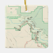 Schwarzer Canyon der Gunnison-Karte Keramikornament (Vorderseite)