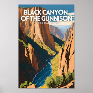 Schwarzer Canyon der Gunnison Traditionelle Reise Poster