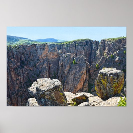 Schwarzer Canyon der Gunnison View, Colorado Poster (Vorne)