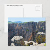 Schwarzer Canyon der Gunnison View, Colorado Postkarte (Vorne/Hinten)