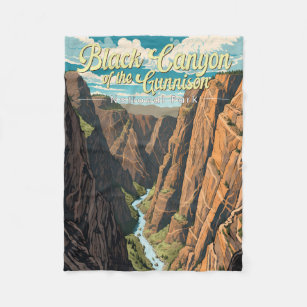 Schwarzer Canyon Der Nationalpark Gunnison Fleecedecke