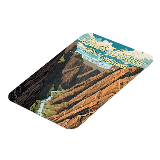 Schwarzer Canyon Der Nationalpark Gunnison Magnet (Linke Seite)