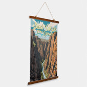 Schwarzer Canyon Der Nationalpark Gunnison Wandteppich Mit Holzrahmen (Gewinkelt)