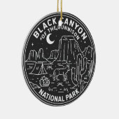 Schwarzer Canyon des Gunnison-Nationalparks Keramik Ornament (Rechts)