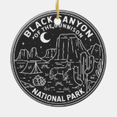 Schwarzer Canyon des Gunnison-Nationalparks Keramik Ornament (Hinten)