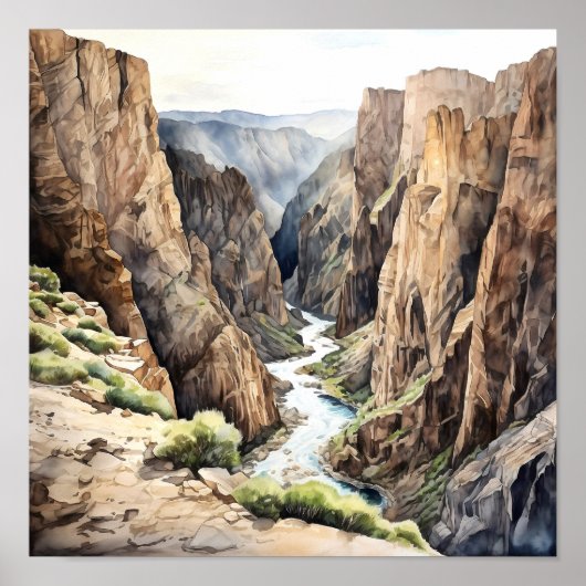 Schwarzer Canyon des Gunnison-Nationalparks Poster (Vorne)
