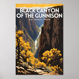 Schwarzer Canyon des Gunnison-Nationalparks Poster