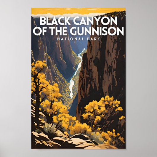 Schwarzer Canyon des Gunnison-Nationalparks Poster (Vorne)