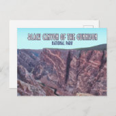 Schwarzer Canyon des Gunnison-Nationalparks Postkarte (Vorne/Hinten)