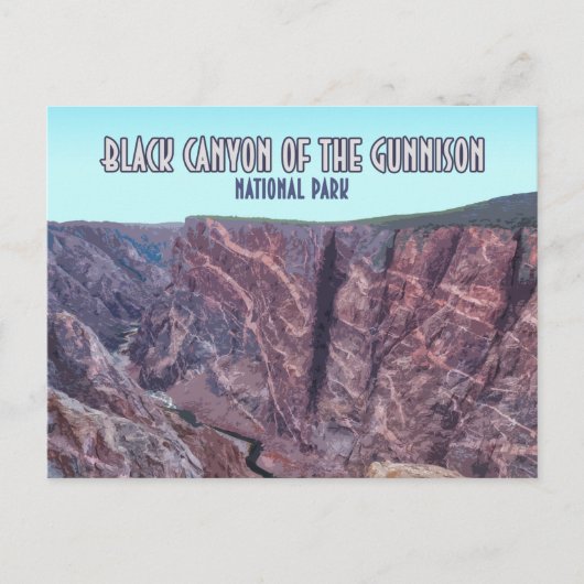 Schwarzer Canyon des Gunnison-Nationalparks Postkarte (Vorderseite)