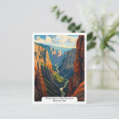 Schwarzer Canyon des Gunnison-Nationalparks Postkarte (Stehend Vorderseite)