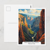 Schwarzer Canyon des Gunnison-Nationalparks Postkarte (Vorne/Hinten)