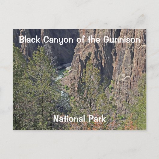 Schwarzer Canyon des Gunnison-Nationalparks Postkarte (Vorderseite)