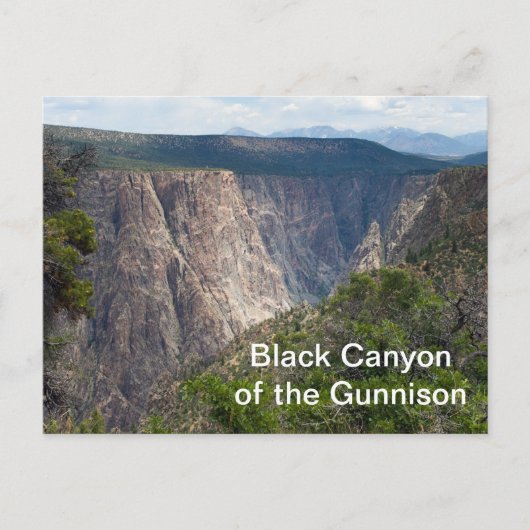 Schwarzer Canyon des Gunnison-Nationalparks Postkarte (Vorderseite)