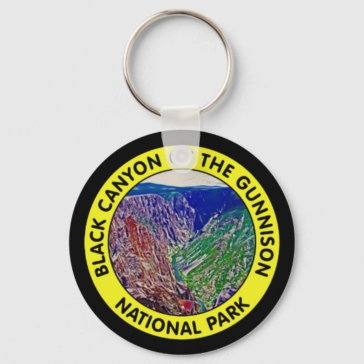 Schwarzer Canyon des Gunnison-Nationalparks Schlüsselanhänger (Vorderseite)