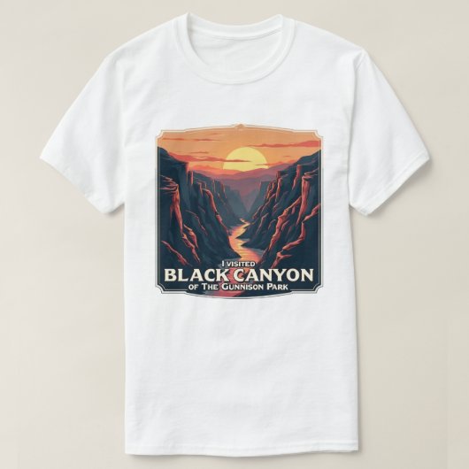 Schwarzer Canyon des Gunnison-Nationalparks T-Shirt (Design vorne)