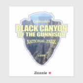 Schwarzer Canyon des Gunnison (Pfeilspitzen) Aufkleber (Blatt)