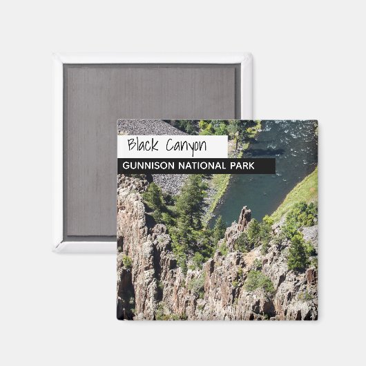 Schwarzer Canyon, Nationalpark Gunnison Magnet (Vorderseite/Rückseite)