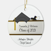 Schwarzer Cap Abschluss Ornament (Links)