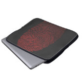 Schwarzer Cartoon Mann Silhouette Laptopschutzhülle (Vorne Knopf)