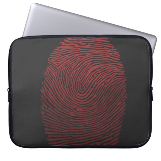 Schwarzer Cartoon Mann Silhouette Laptopschutzhülle (Vorderseite)