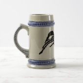 Schwarzer Cartoon Schwarzer Spider Halloween Bierglas (Links)