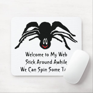 Schwarzer Cartoon Schwarzer Spider Halloween Mousepad
