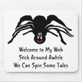 Schwarzer Cartoon Schwarzer Spider Halloween Mousepad (Vorne)