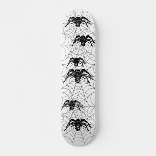 Schwarzer Cartoon Schwarzer Spider Halloween Skateboard (Vorne)