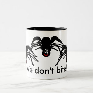 Schwarzer Cartoon Schwarzer Spider Halloween Zweifarbige Tasse