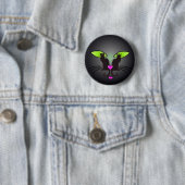 SCHWARZER CAT-GESICHT durch SHARON SHARPE Button (Beispiel)