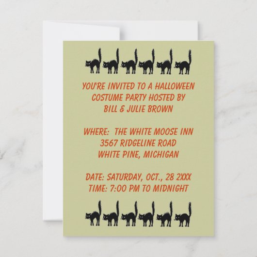 SCHWARZER CAT IN DER EINLADUNG (Rückseite)