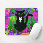 SCHWARZER CAT-MAUSUNTERLAGE MOUSEPAD (Mit Mouse)