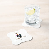 Schwarzer Cat Meow-A Ween Bracket Paper Untersetze Untersetzer (Vor Ort)