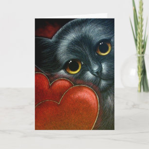 SCHWARZER CAT-VALENTINSGRUSS Karte