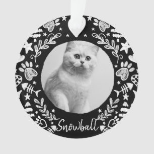 Schwarzer Chalkboard Art Frame Cat Memorial Keepak Ornament