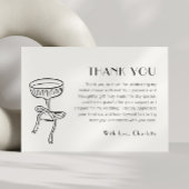 Schwarzer Champagner-Glass mit Brautparty Dankeskarte