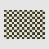 Schwarzer Checkered Picknick-Karo-einfaches Seidenpapier (Vorderseite)
