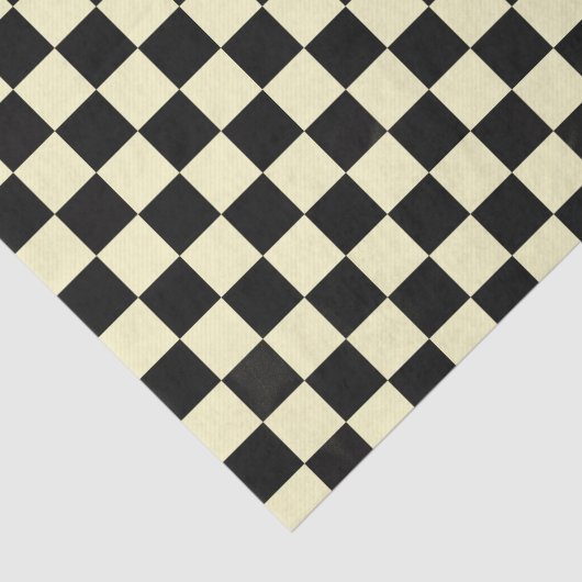 Schwarzer Checkered Picknick-Karo-einfaches Seidenpapier (Ausschnitt)