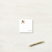 Schwarzer Chickadee Bird Post-it Klebezettel (Auf Schreibtisch)