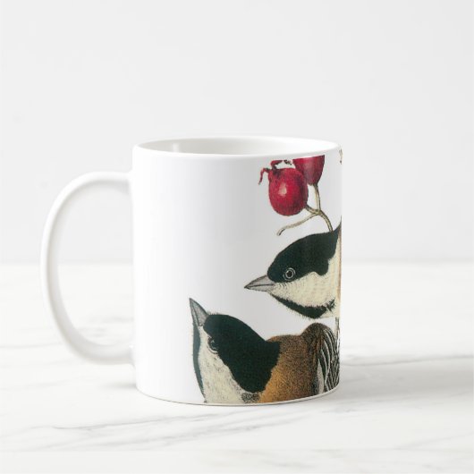Schwarzer Chickadee von Audubon Kaffeetasse (Links)